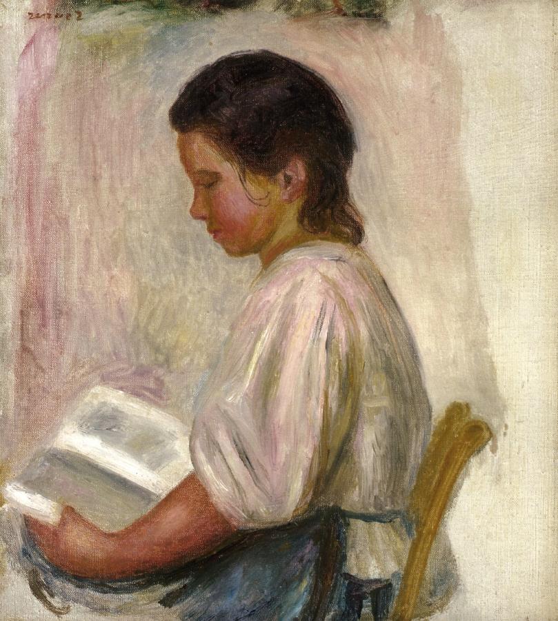 Young girl reading 1904